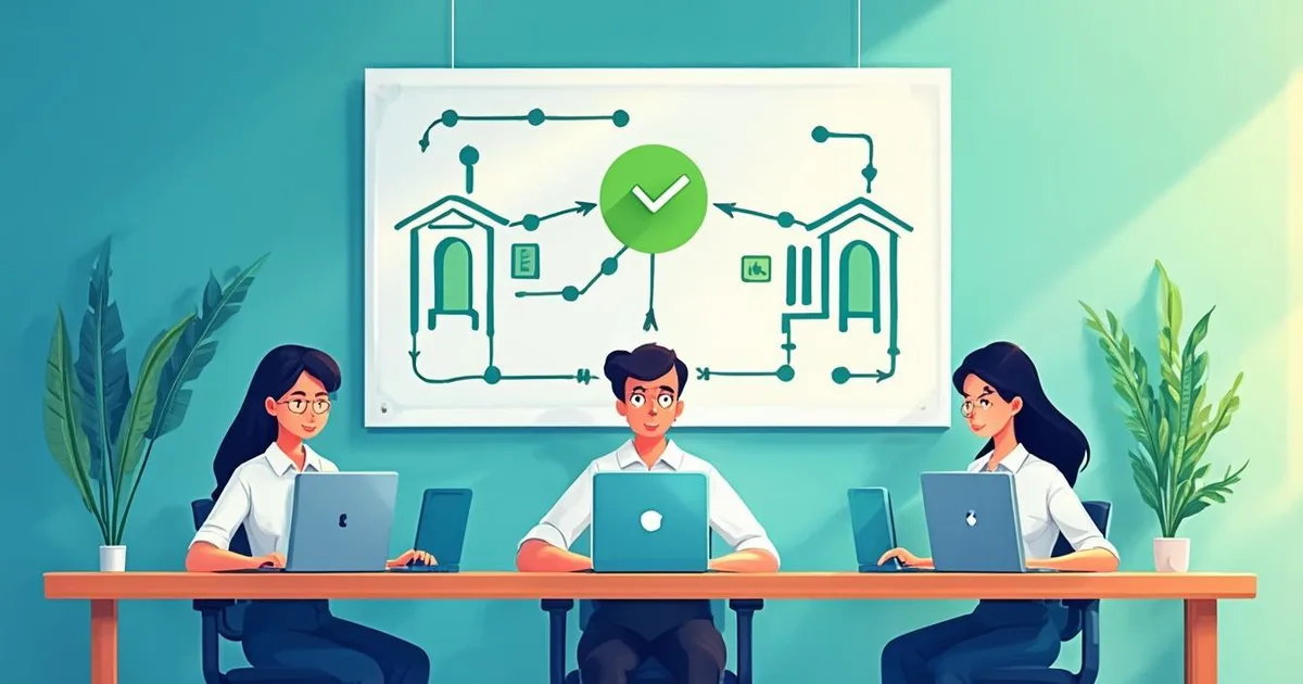 A payments team planning a Verification of Payee implementation, with a diagram linking two banks through a name check